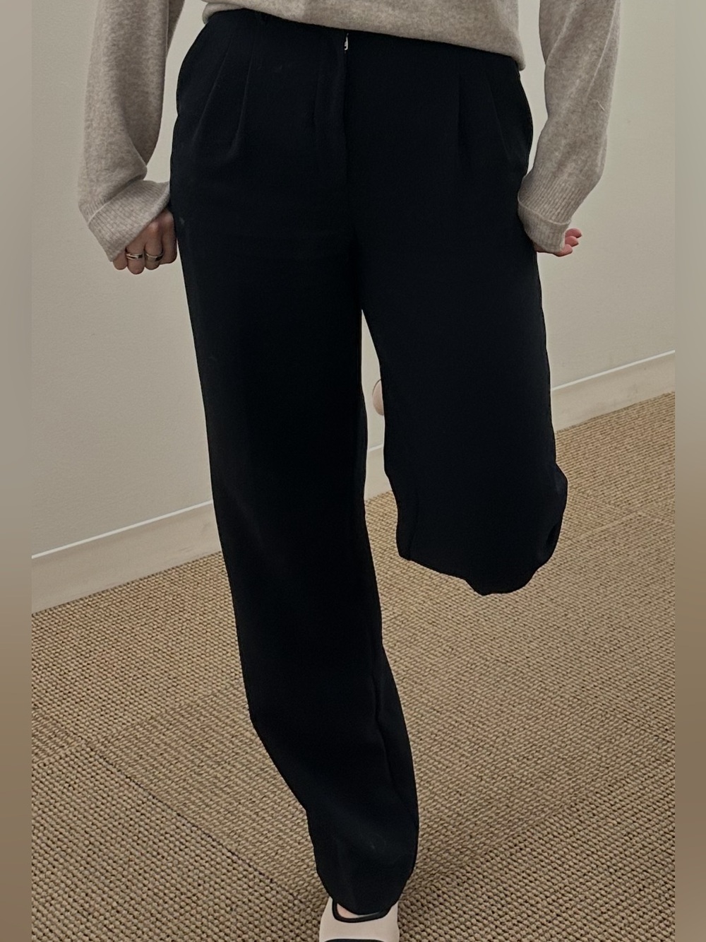 Loft Black Wide-Leg Pants - Women